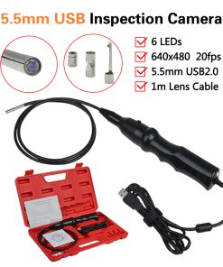 5 5mm USB Endoscope 6 LEDs Inspection Snake Camera Borescope Magnet Hook Mirror car diagnosis Free