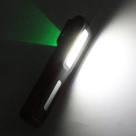 Oplaadbare COB Zaklamp Looplamp met ophanghaak en magneet 4
