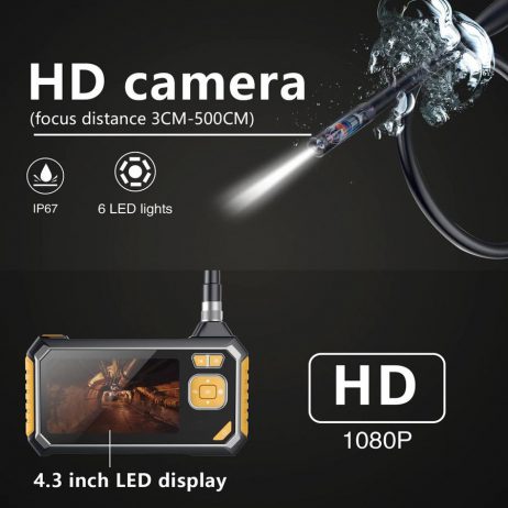 Waldtech Kam113 HD Video Endoscoop Camera 10m 55mm 4