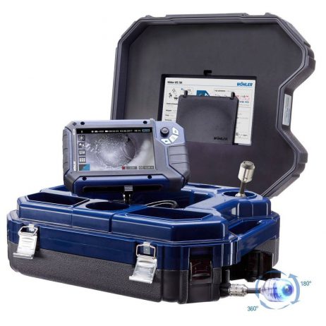 Wohler VIS 700 40 HD Rioolcamera HD video endoscoop 30m O40mm Beweegbare camerakop Manual Auto focus Plaatsbepalings zender 4